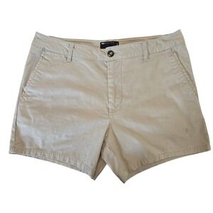 ASOS DESIGN Women's Chino Shorts Stone Beige Size W34 Casual Summer Twill
